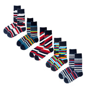 5-Pack Multi Stripe Socks – Organic Cotton Crew