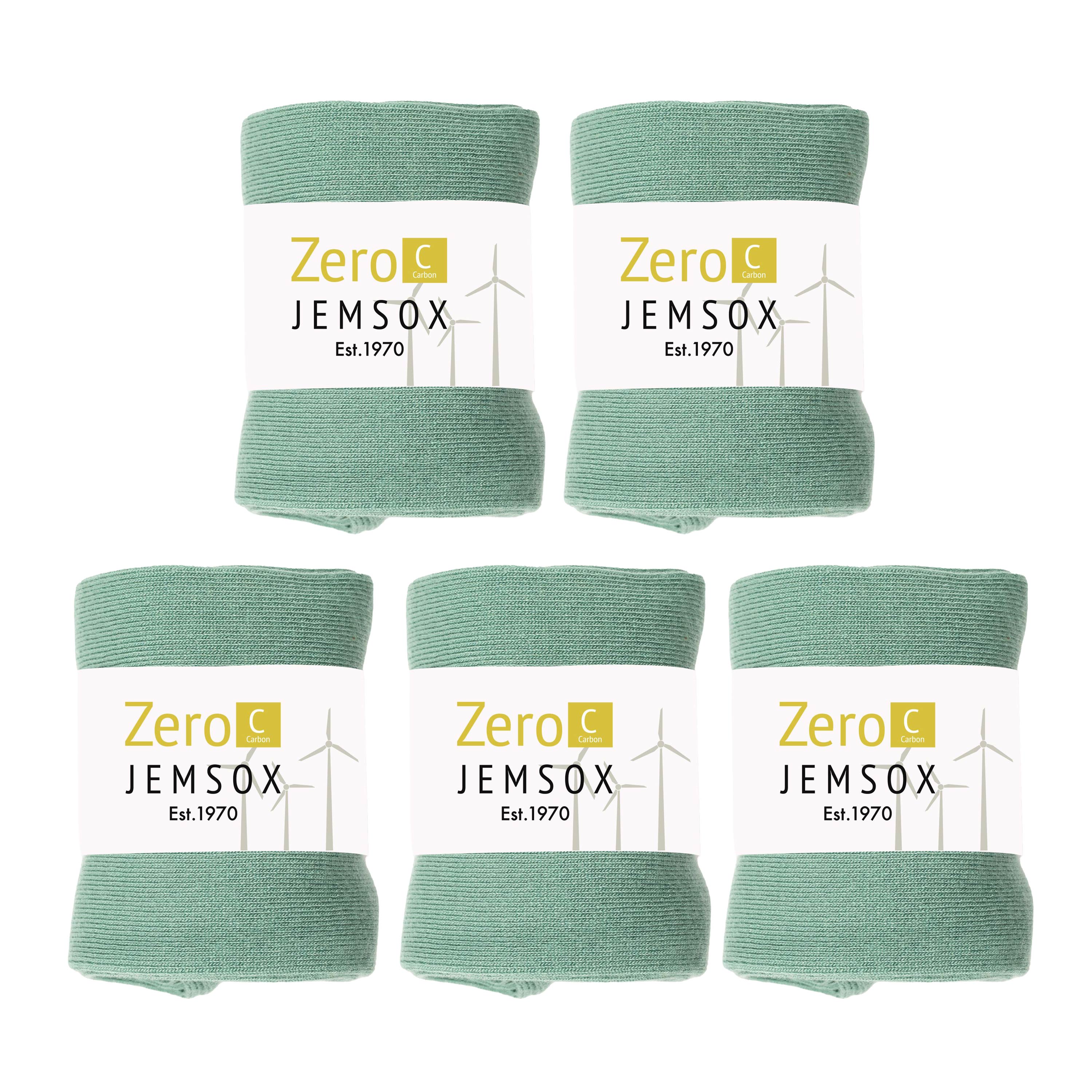 Luxury Socks Multipack 3 Pairs / 5-Pairs Green Plain Colour Men's Crew Socks Size 7-12