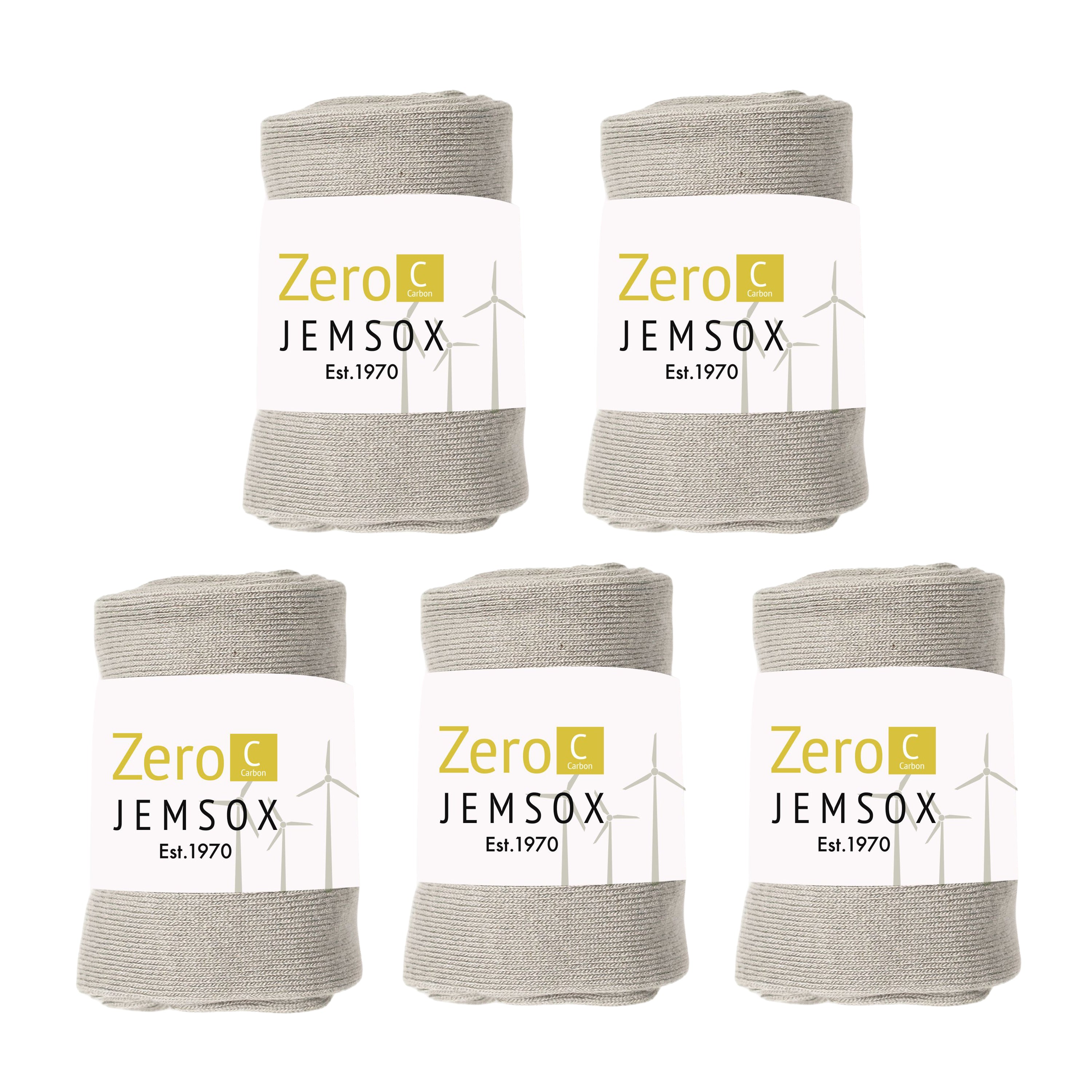 Luxury Socks Multipack 3 Pairs / 5-Pairs Grey Plain Colour Men's Crew Socks Size 7-12