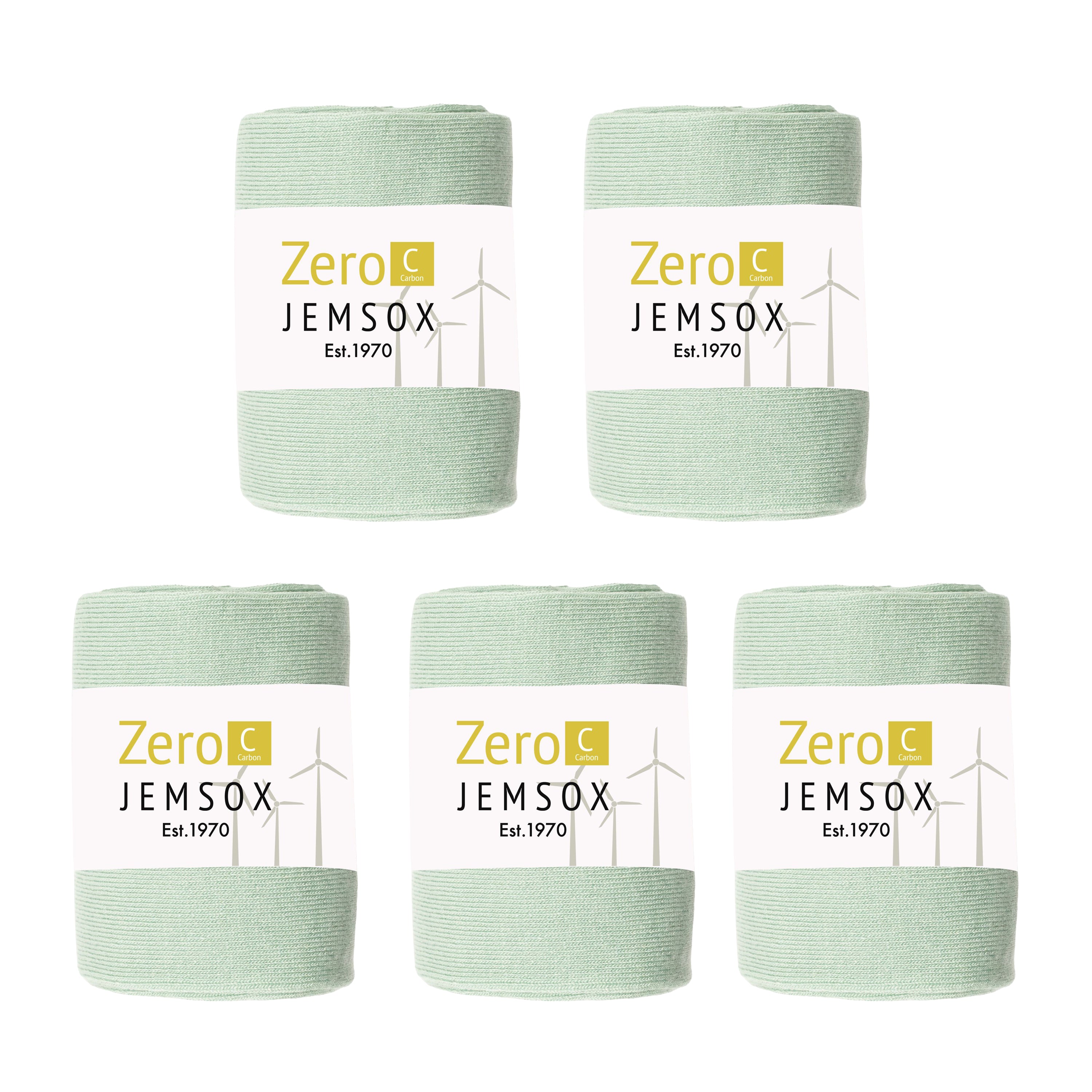 Luxury Socks Multipack 3 Pairs / 5-Pairs Mint Green Plain Colour Men's Crew Socks Size 7-12