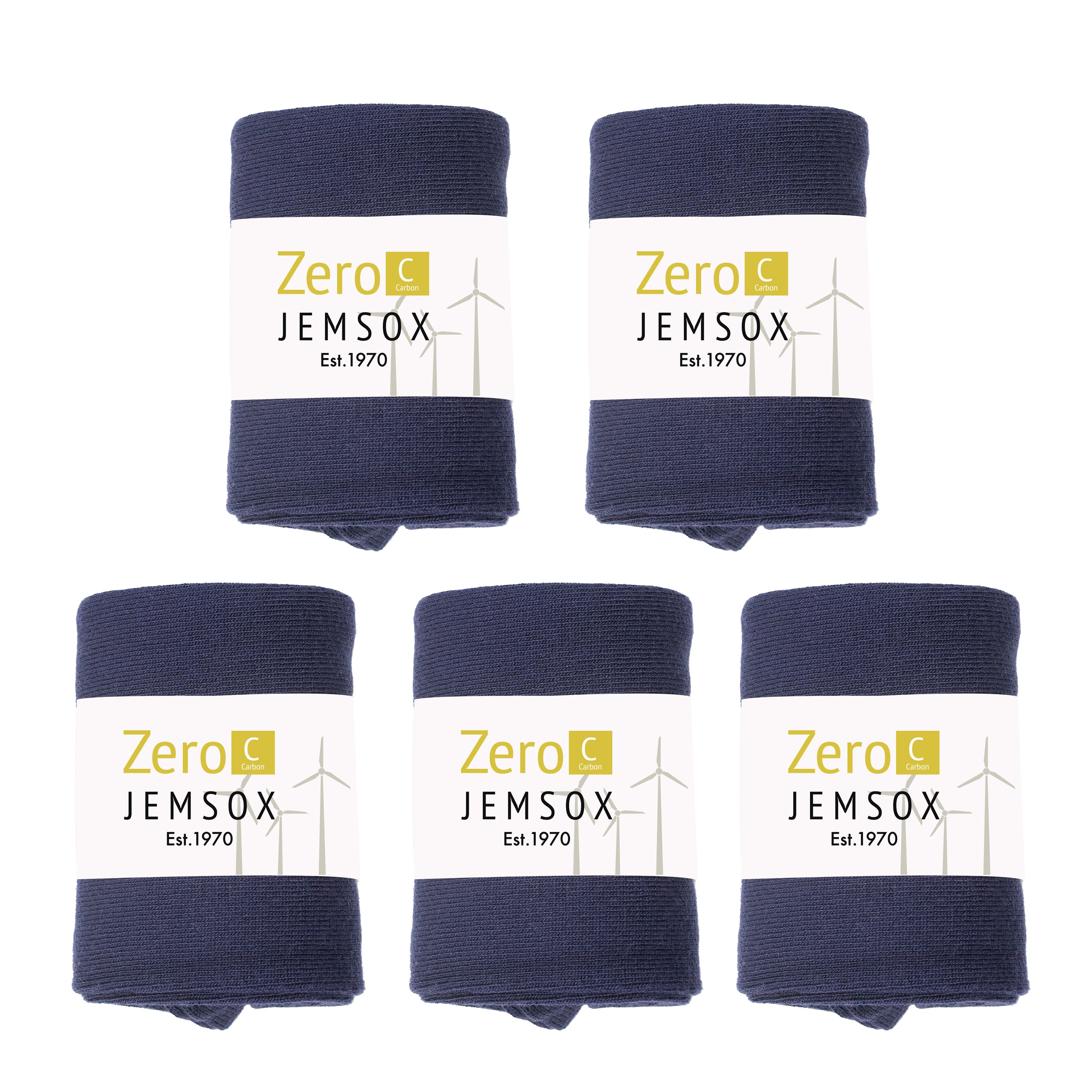 Luxury Socks Multipack 3 Pairs / 5-Pairs Navy Plain Colour Men's Crew Socks Size 7-12