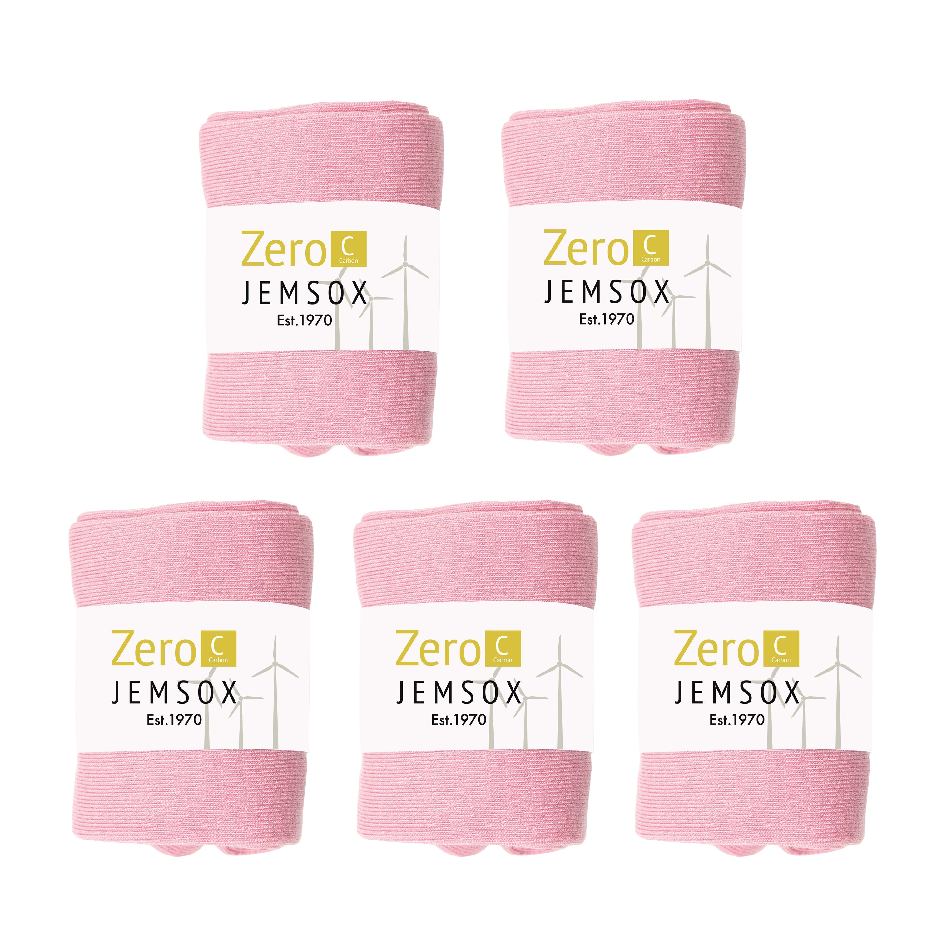 Luxury Socks Multipack 3 Pairs / 5-Pairs Rose Pink Plain Colour Men's Crew Socks Size 7-12