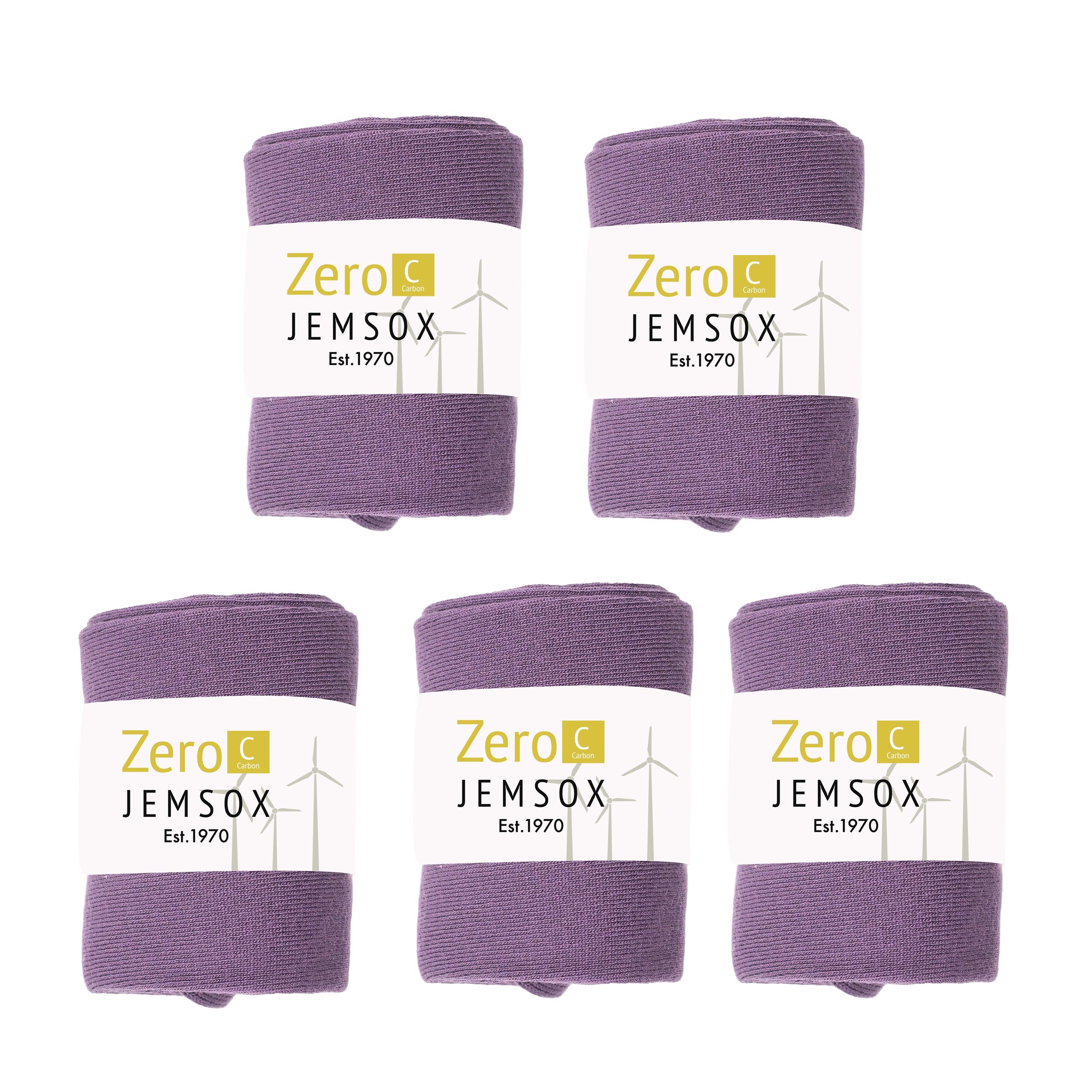 Luxury Socks Multipack 3 Pairs / 5-Pairs Purple Plain Colour Men's Crew Socks Size 7-12