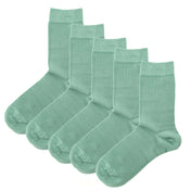 Luxury Socks Multipack 3 Pairs / 5-Pairs Green Plain Colour Men's Crew Socks Size 7-12