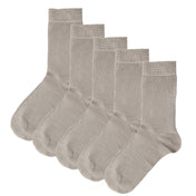 Luxury Socks Multipack 3 Pairs / 5-Pairs Grey Plain Colour Men's Crew Socks Size 7-12