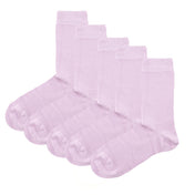 Luxury Socks Multipack 3 Pairs / 5-Pairs Lavender Purple Plain Colour Men's Crew Socks Size 7-12
