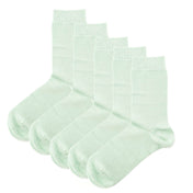 Luxury Socks Multipack 3 Pairs / 5-Pairs Mint Green Plain Colour Men's Crew Socks Size 7-12