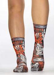 ANIME RED Ladies Novelty Gift Socks