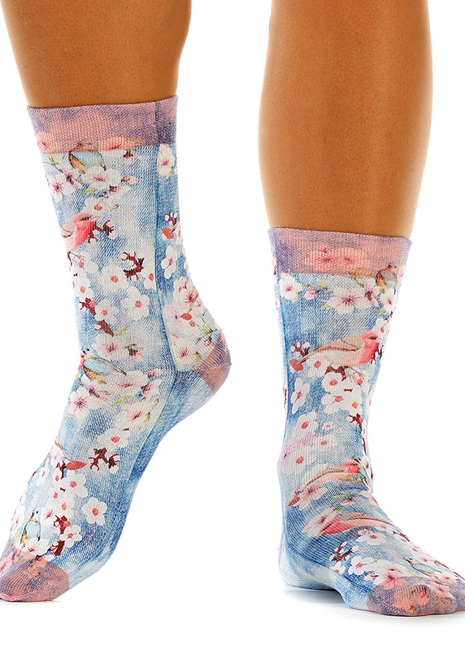 BIRD BLOSSOM Ladies Novelty Gift Socks