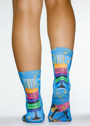 BIRTHDAY CAKE Ladies Novelty Gift Socks