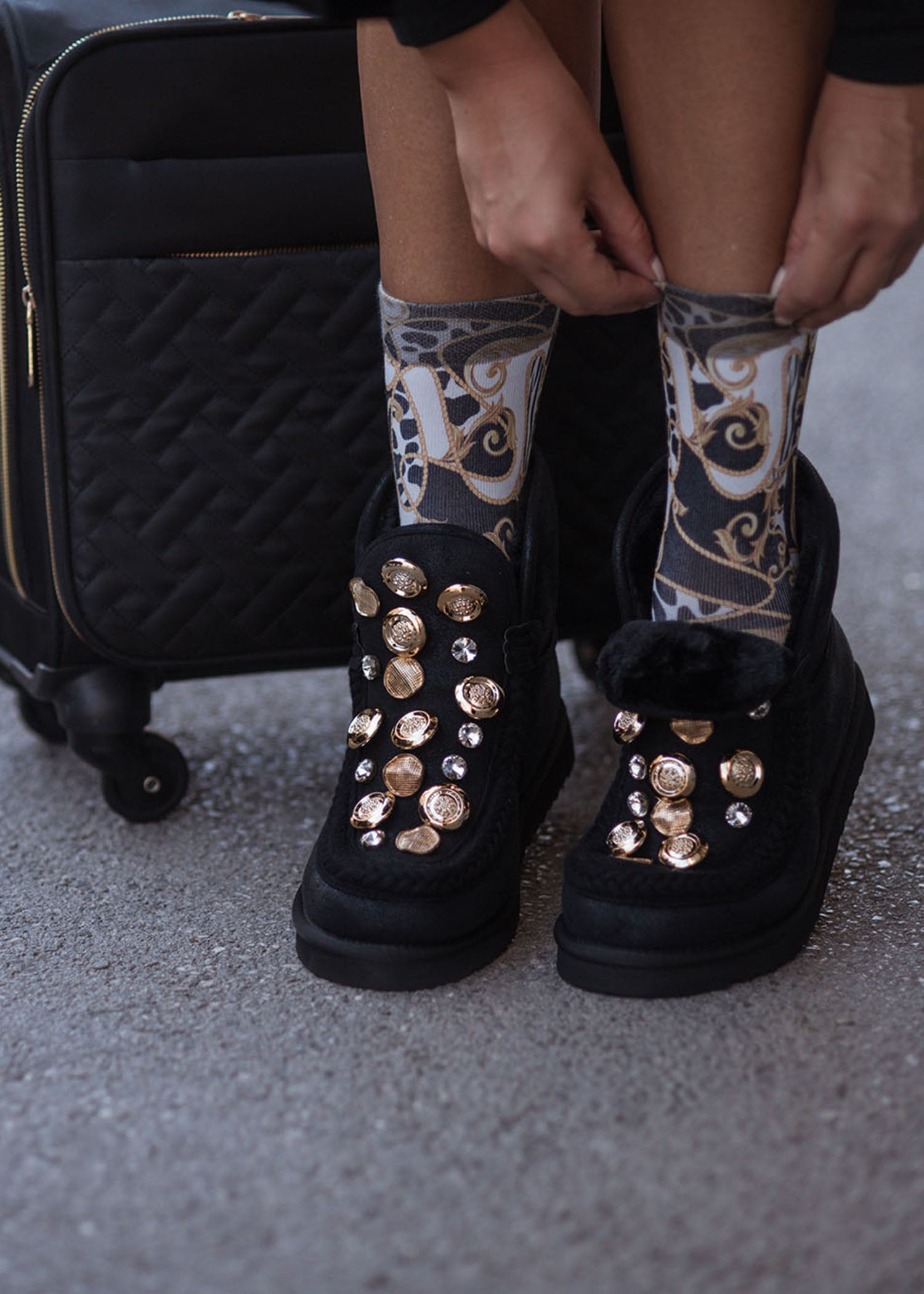 BLACK GOLD CLASSIC Ladies Novelty Gift Socks