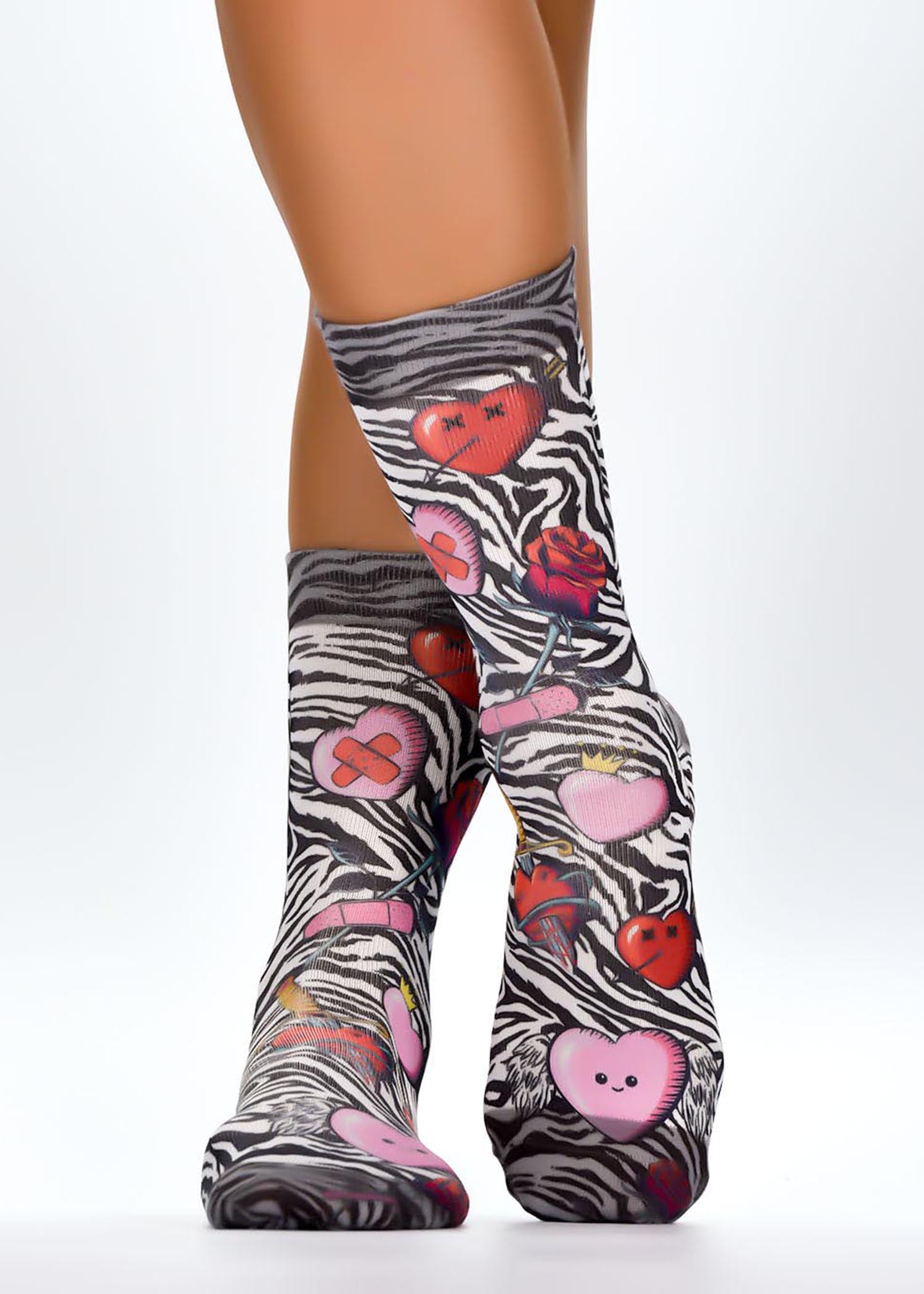 BROKEN HEARTS Ladies Novelty Gift Socks