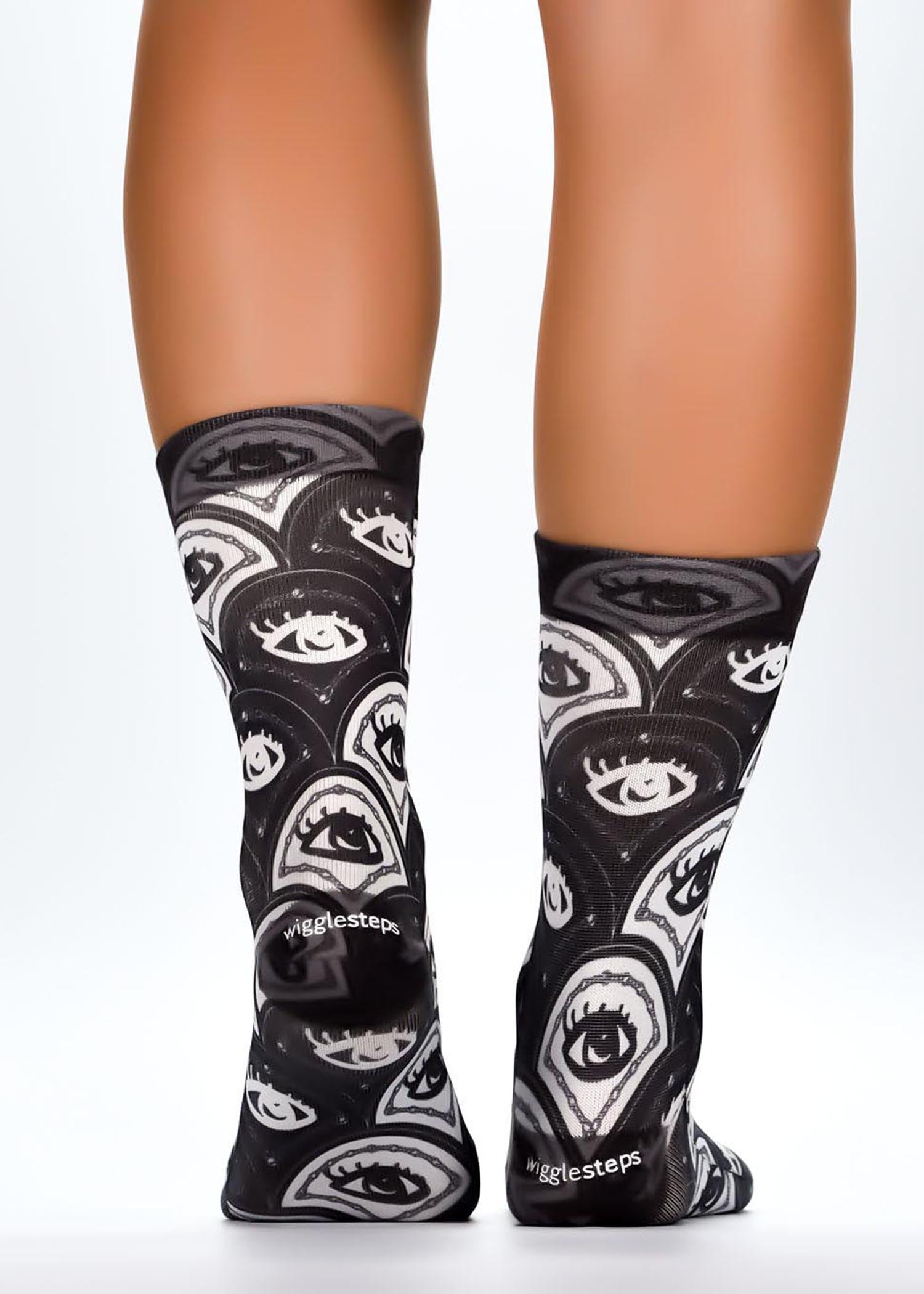 BLACK & WHITE EYES Ladies Fun Gift Socks
