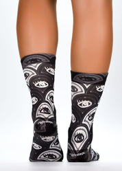 BLACK & WHITE EYES Ladies Fun Gift Socks