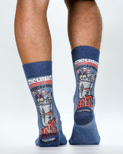 Colorful socks with fishing and beer design
