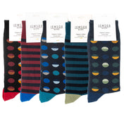 5pk Heritage Quintet - Organic Cotton Comfort Welt Socks (One Size UK 6-9)