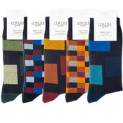 5pk Contrast Collective - Organic Cotton Comfort Welt Socks (One Size UK 6-9)