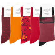 5pk Prestige Ensemble - Organic Cotton Comfort Welt Socks (One Size UK 6-9)