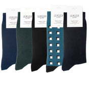 5pk Modern Mystery - Organic Cotton Comfort Welt Socks (One Size UK 6-9)