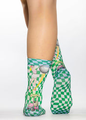 CHECK GOLF Ladies Novelty Gift Socks