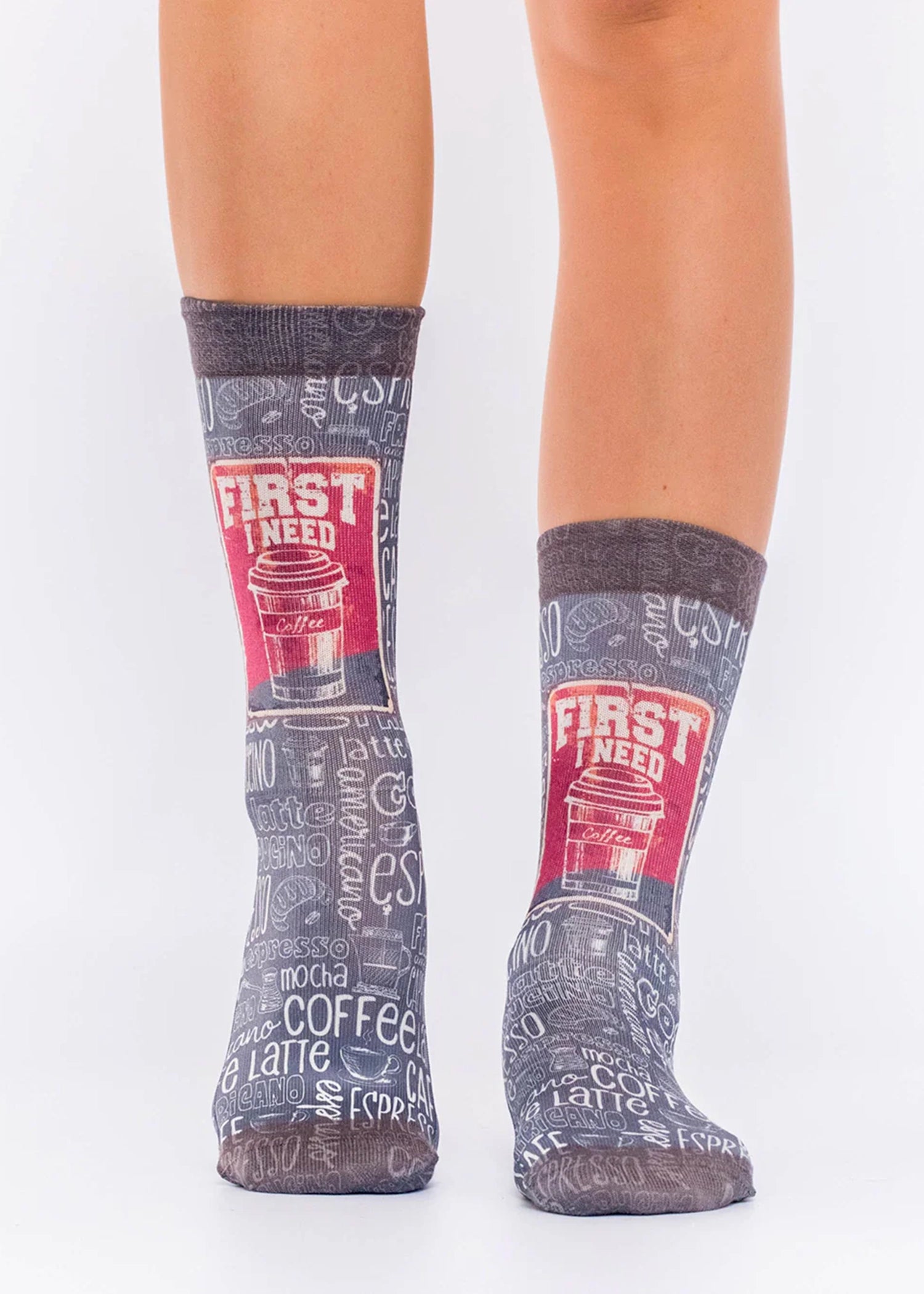 COFFEE MADNESS Ladies Novelty Gift Socks