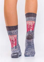 COFFEE MADNESS Ladies Novelty Gift Socks