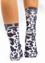 COW PRINT Ladies Novelty Gift Socks