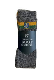 Wellington Boot Socks – Dark Natural | 100% British Wool | UK 8–12