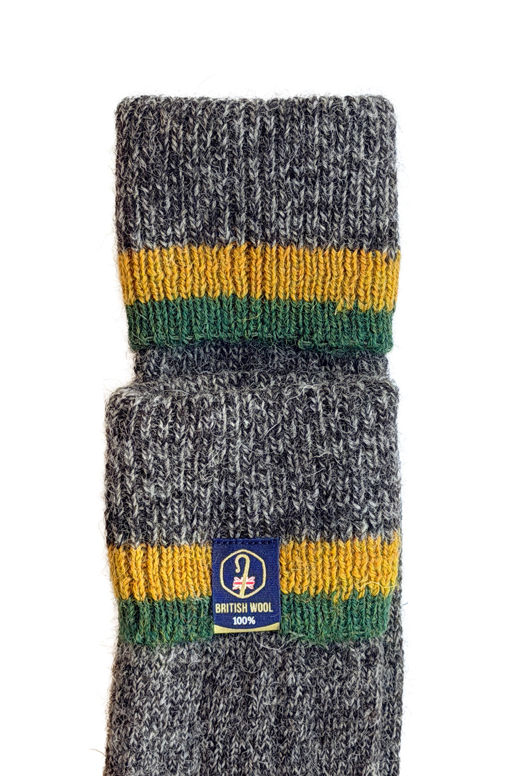 Wellington Boot Socks – Dark Natural | 100% British Wool | UK 8–12