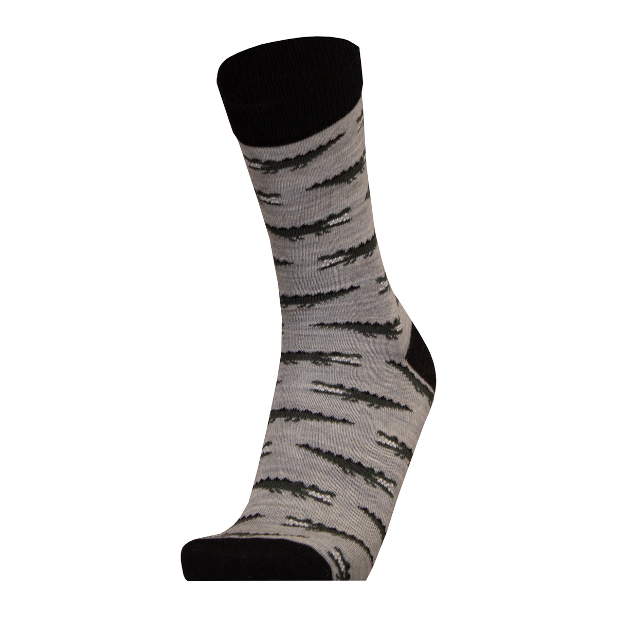 Crocodile Grey Nativa Wool Socks