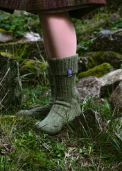 British Wool Boot Socks – Dark Apple | 100% British Wool Luxury Boot Socks