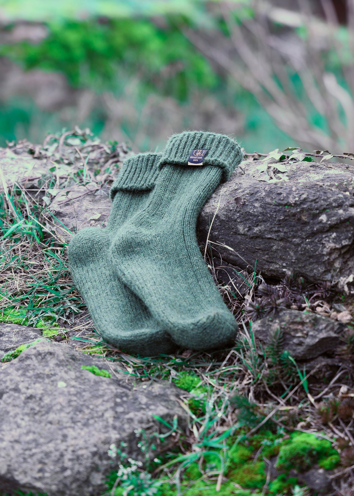 British Wool Boot Socks – Celtic Green | 100% British Wool Luxury Boot Socks