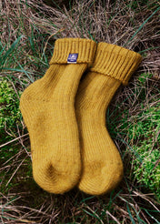 British Wool Boot Socks – Mustard Fields | 100% British Wool Luxury Boot Socks
