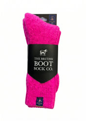 PREORDER - British Wool Boot Socks – Fandango Pink | UK 4-7