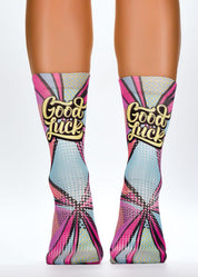 GOOD LUCK Ladies Novelty Gift Socks
