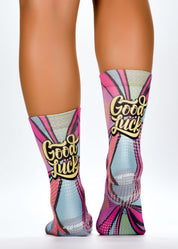 GOOD LUCK Ladies Novelty Gift Socks