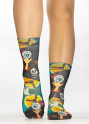 HALLOWEEN SKULL Ladies Novelty Gift Socks