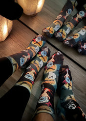 HALLOWEEN SKULL Ladies Novelty Gift Socks