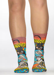 HANGOVER CAT Ladies Novelty Gift Socks