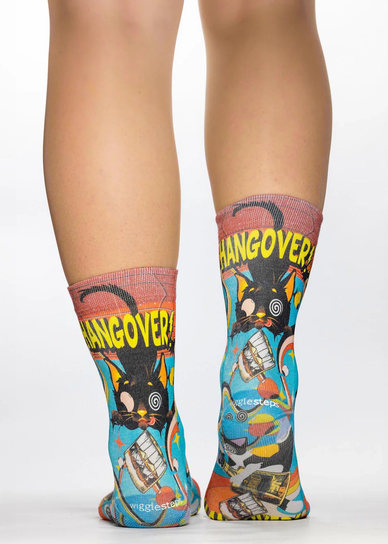 HANGOVER CAT Ladies Novelty Gift Socks