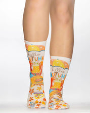 HELLO AUTUMN Ladies Novelty Gift Socks