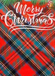 Check Berry Mens  Christmas Socks