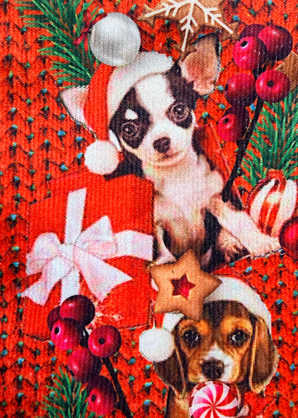Puppy Santa Ladies Socks
