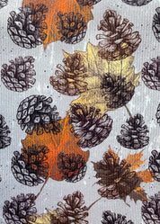 White Fall Autumn Leaves Novelty Ladies Socks