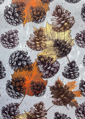 White Fall Autumn Leaves Novelty Ladies Socks