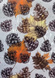 White Fall Autumn Leaves Novelty Ladies Socks