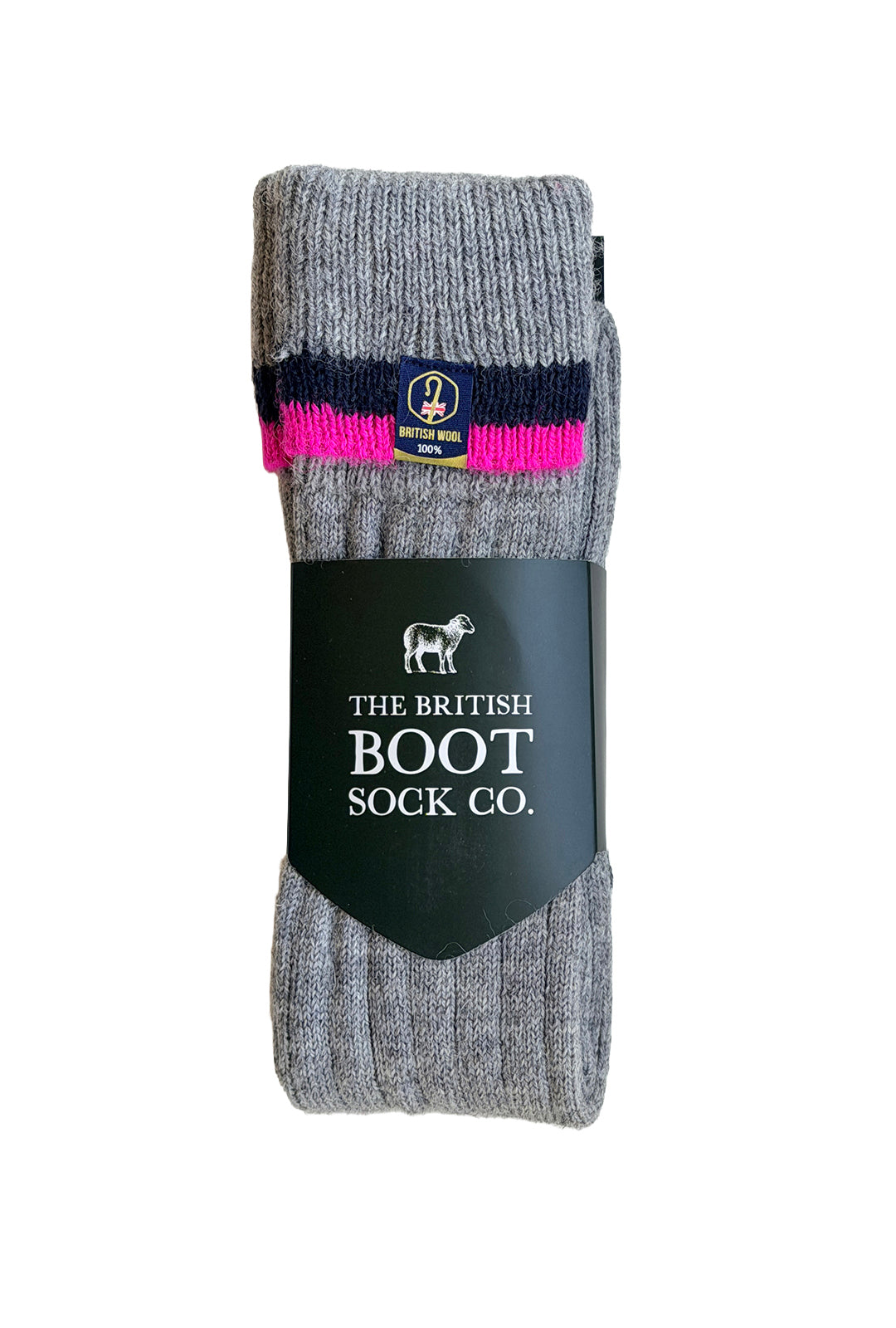 Wellington Boot Socks – Smoke Grey | 100% British Wool | UK 4-7