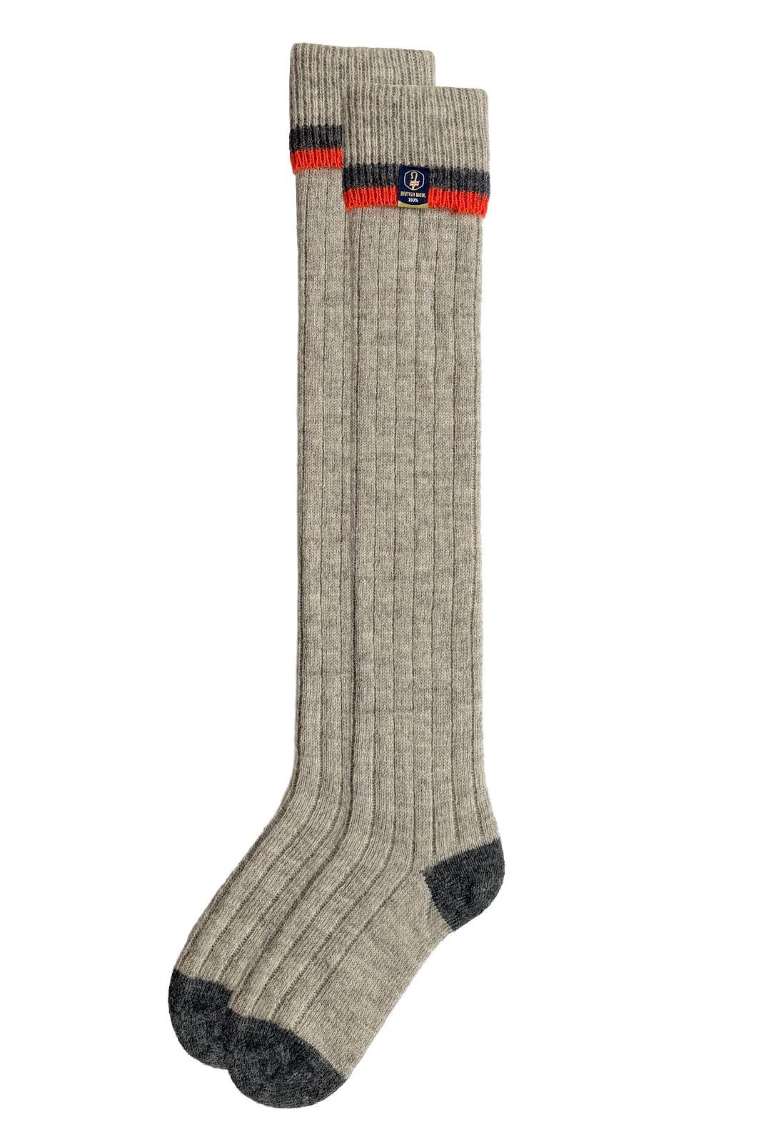 Wellington Boot Socks – Light Grey Natural | 100% British Wool | UK 4-7