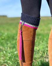 Wellington Boot Socks – Navy & Pink | 100% British Wool | UK 4-7