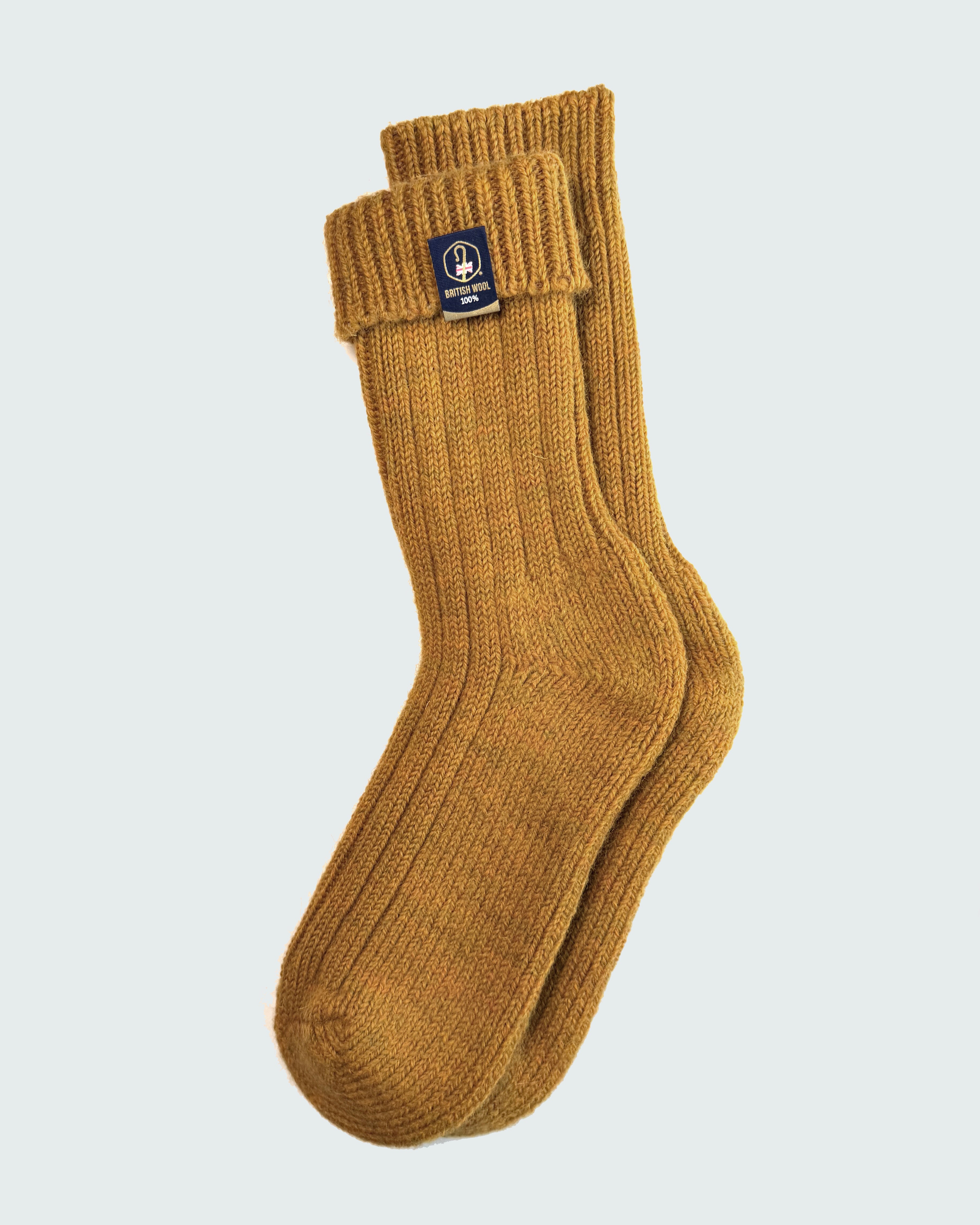 British Wool Boot Socks – Mustard Fields | 100% British Wool Luxury Boot Socks
